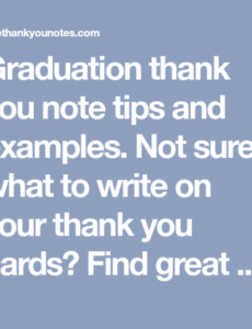 printable graduation thank you note tips and examples not sure what graduation gift thank you note template pdf