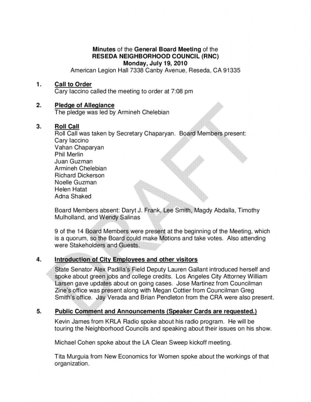 printable httpresedacouncilarchives2010general_meeting city council meeting agenda template pdf