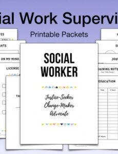 printable social work clinical supervision digital printable packet supervision agenda template doc