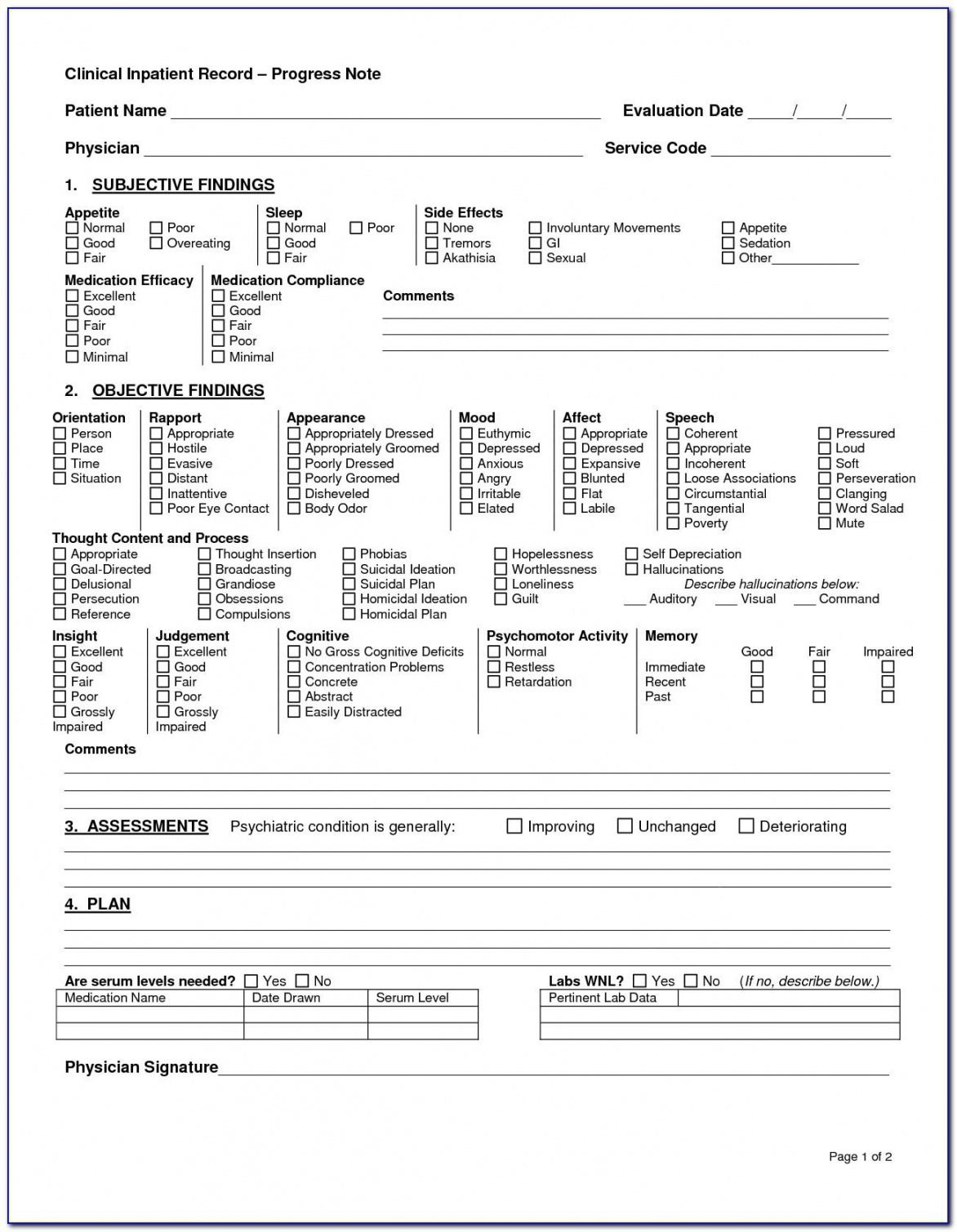 psychiatry consult note template behavioral health mental health progress note template word