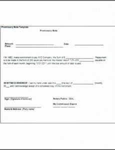 sample 10 promissory note free template  sampletemplatess template for promissory note