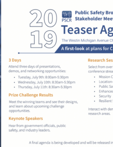 sample 2019 stakeholder meeting teaser agenda  nist stakeholder meeting agenda template pdf