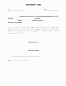 sample 8 promissory note template  sampletemplatess promissory note template minnesota pdf