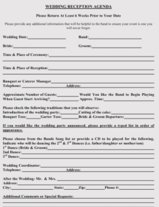 sample agenda for wedding planning template restaurant manager meeting agenda template pdf