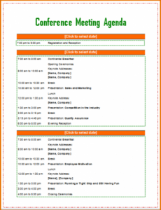 sample conferenceagendatemplate1 10 conference agenda one day conference agenda template pdf