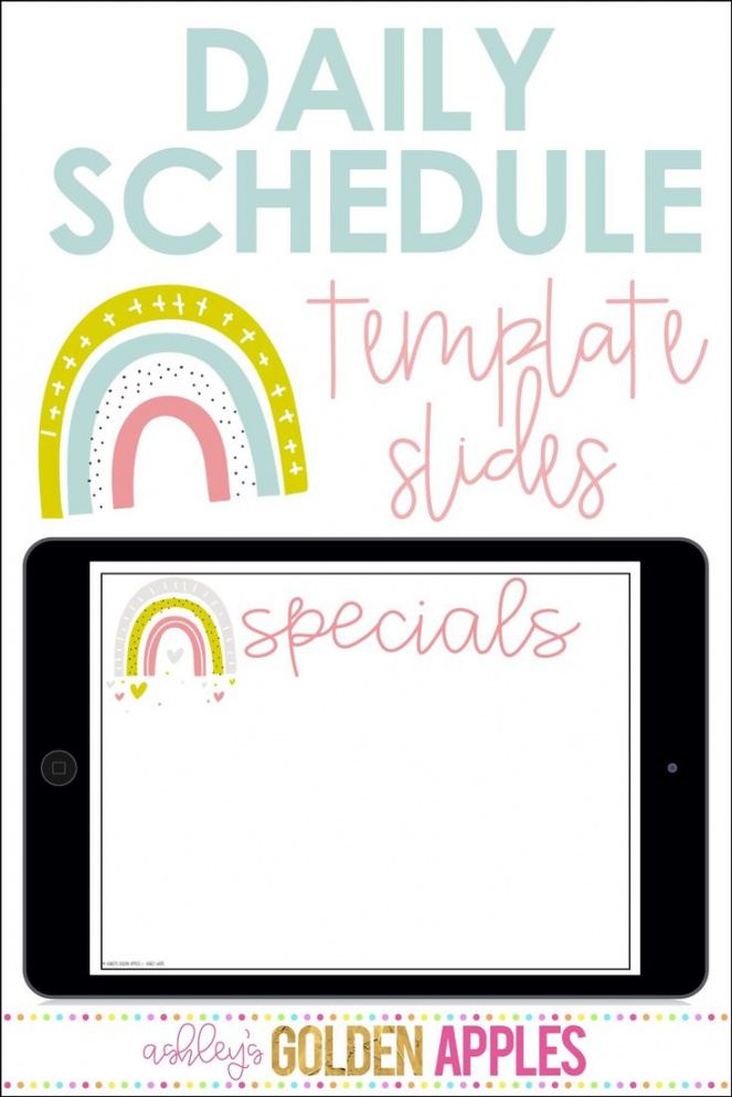 sample daily schedule template slides  google slides  distance daily agenda slide template excel