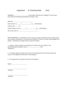 sample download promissory note template 42  notes template promissory note template illinois word