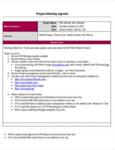 sample free 10 project agenda samples and templates in pdf  ms word standing meeting agenda template
