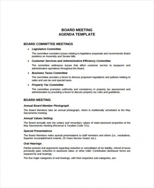 Annual General Meeting Agenda