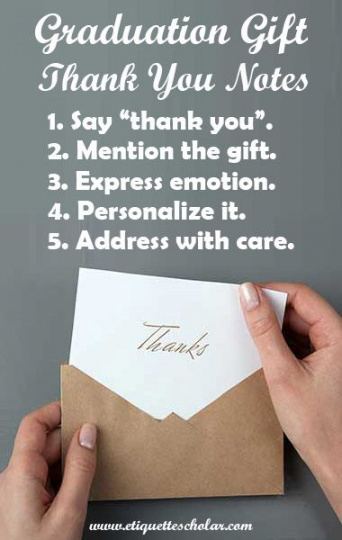 sample graduation gift thank you note examples and etiquette grad party thank you note template