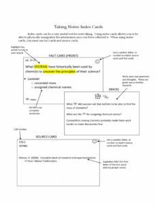 sample index card template  4 free templates in pdf word excel research paper note cards template sample