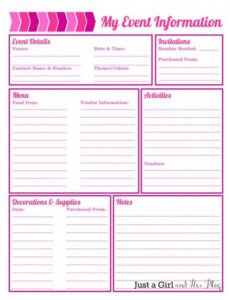 sample party planning organized with free printables!  party birthday party agenda template sample