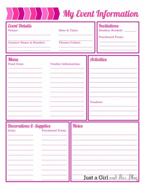 sample party planning organized with free printables!  party birthday party agenda template sample