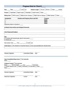 sample progress notes 18  therapy worksheets treatment plan mental health note template excel