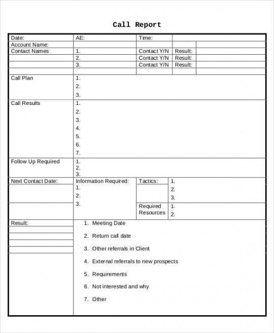sample sales call report template  12 free word pdf apple customer visit agenda template example