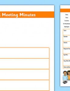 sample school council meeting minutes template  school council student council agenda template sample