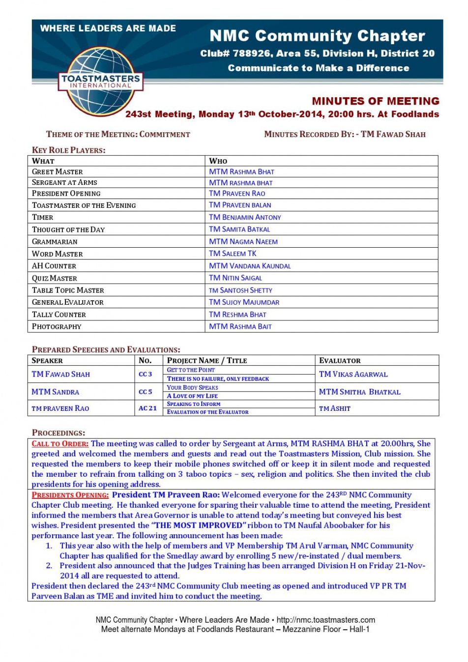 sample word toastmasters grammarian word of the day examples toastmaster meeting agenda template word