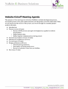website kickoff meeting agenda  templates at inside kick kickoff meeting agenda template pdf