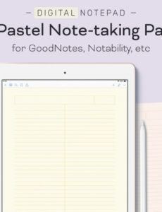 editable digital note taking pastel paper template for goodnotes  etsy digital note taking template excel