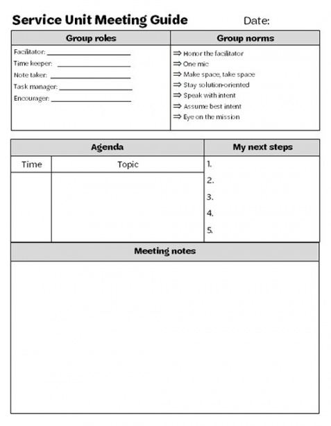 girl scout meeting agenda template