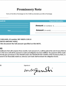 Promissory Note Template For Family Member