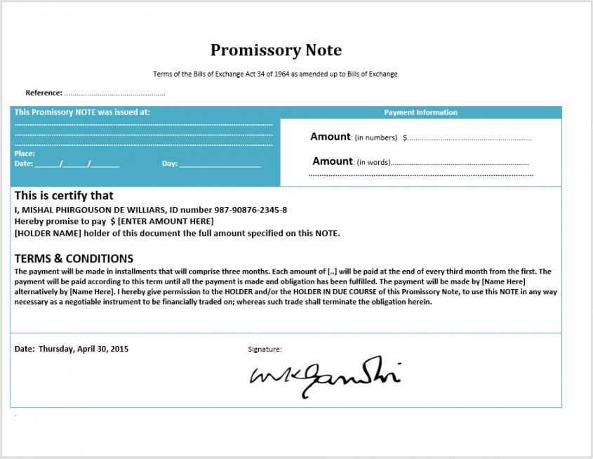 free 17 free promissory note templates in ms word templates promissory note template for family member word