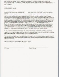 printable personal loan agreement format owner financing promissory note template doc