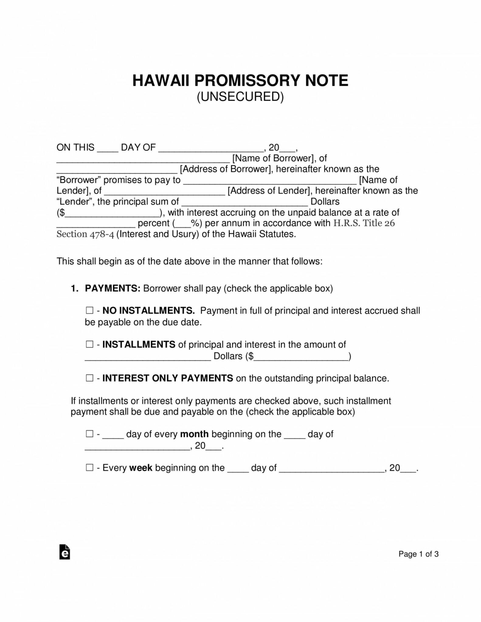 Printable Simple Promissory Note Template ~ Addictionary Promissory ...