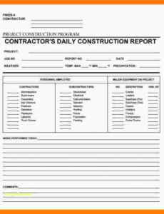 sample free construction daily report template 3  professional construction progress meeting agenda template doc