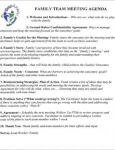 10 family agenda templates  free sample example format family reunion meeting agenda template