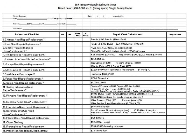 editable 12 free sample home repair estimate templates  printable window replacement estimate template excel