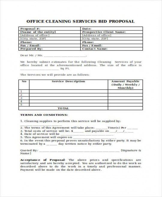editable 6 cleaning business proposal templates  word pdf  free window cleaning estimate template word