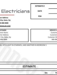 editable electrical estimate template electrical quote form  etsy veterinary estimate template word