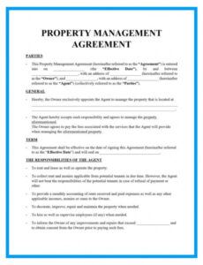 editable free property management agreement form and template property management meeting agenda template excel