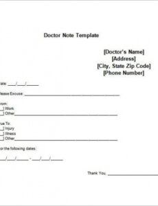 editable medical doctor note template  13 free sample example return to work doctors note template doc