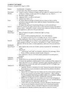 Legal Case Note Template