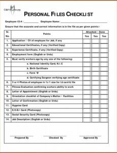 employee personnel file template ~ addictionary employee file note template pdf