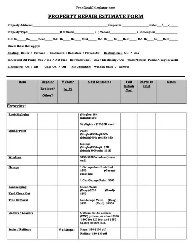 free 10 roofing estimate template free download roof replacement estimate template