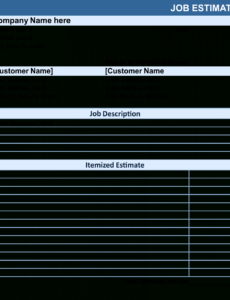 free 8 best printable estimate templates  printablee building work estimate template