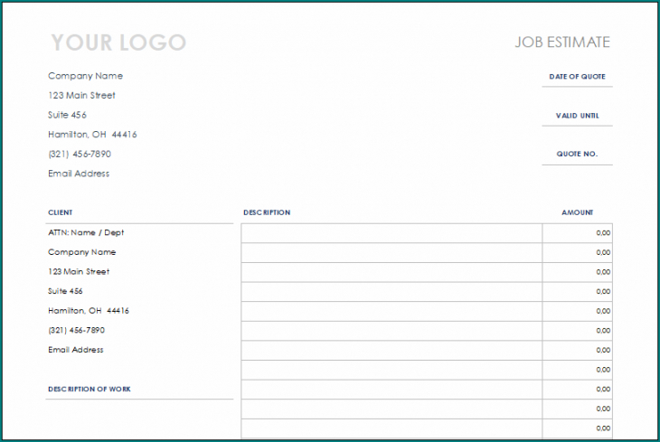 Free 》Free Printable Construction Estimate Template Bogiolo Carpentry ...