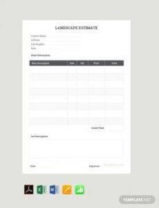 free free 13 landscaping estimate samples in ms word  pages gardening estimate template doc