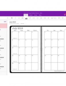 onenote planners  the awesome planner  planner calender journey agenda template sample