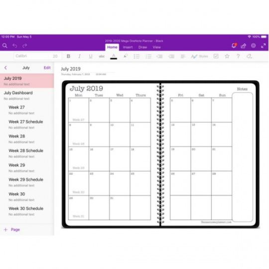 onenote planners  the awesome planner  planner calender journey agenda template sample