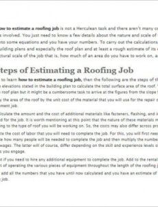 printable 11 roofing estimate templates  pdf doc  free  premium flat roof estimate template