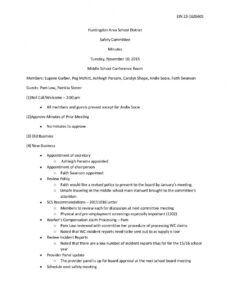 printable 20151110 safety committee minutes  huntingdon area school health and safety committee meeting agenda doc