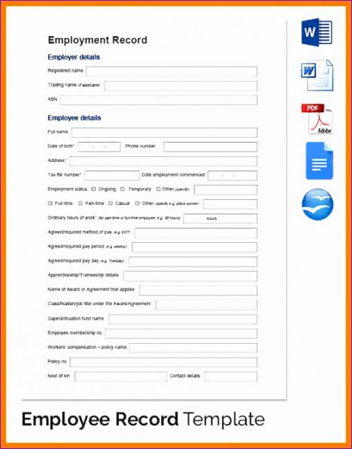 printable 5 excel sales receipt template  excel templates  excel employee file note template doc