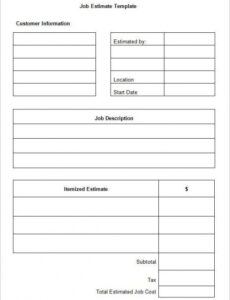 printable 6 work estimate templates  free word  excel formats building work estimate template doc