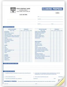 printable business forms  cleaning proposals with checklist  6588 office cleaning estimate template pdf