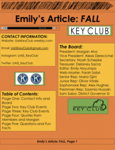 printable newsletters key club agenda template