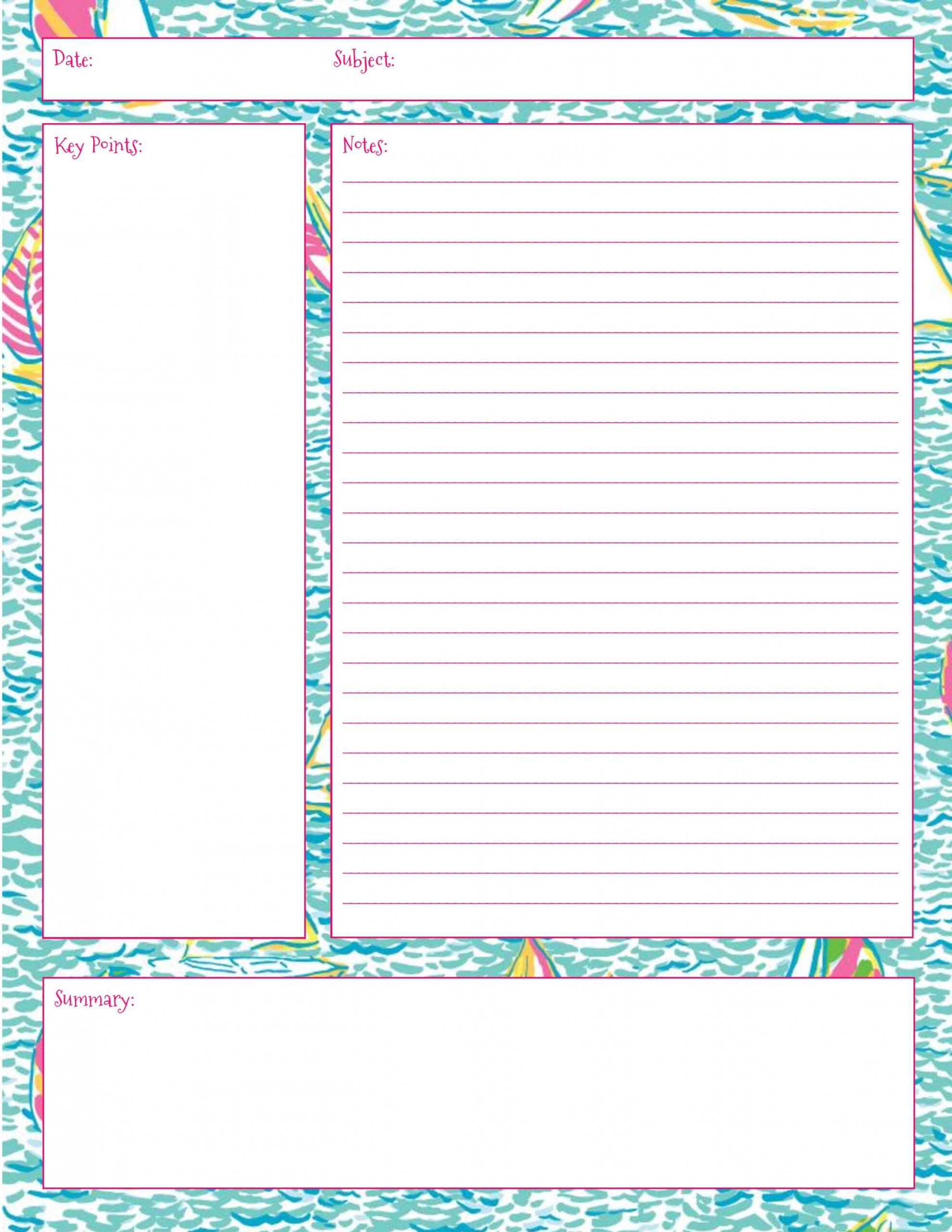 printable pin on good ideas middle school note taking template word